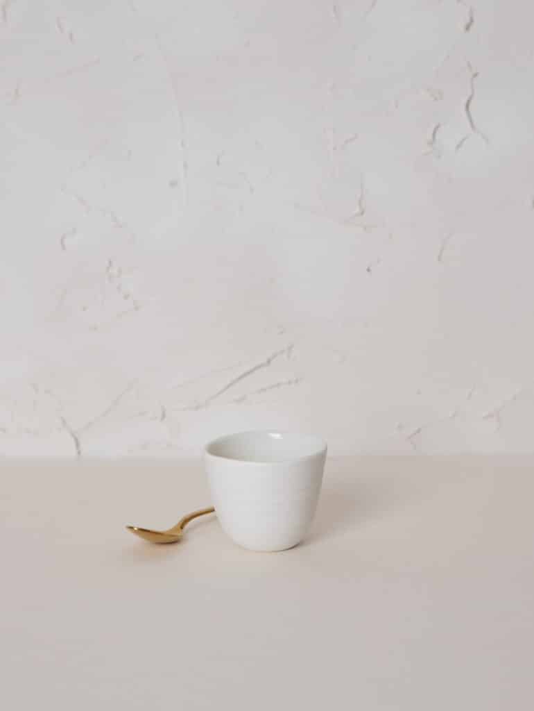 tasse café ristretto en porcelaine blanche